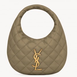 Saint Laurent Icarino Bag in Strong Moss Quilted Nappa Leather