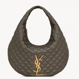 Saint Laurent Icare Hobo Bag in Light Musk Nappa Leather