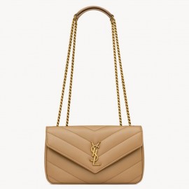 Saint Laurent LouLou Small Bag in Beige Matelasse Lambskin