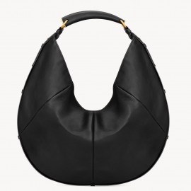 Saint Laurent Mombasa Large Hobo Bag in Black Leather