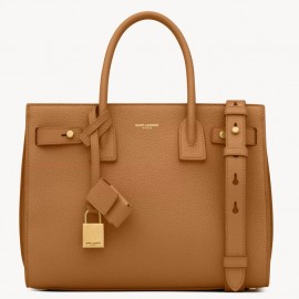 Saint Laurent Supple Sac De Jour Baby Bag in Cinnamon Grained Leather