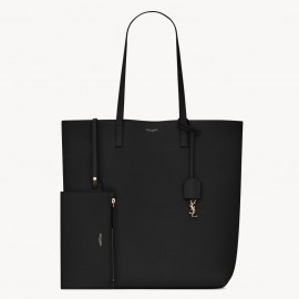 Saint Laurent North/South Shopping Bag in Black Calfskin