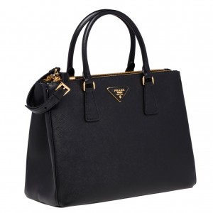 Prada Galleria Medium Bag In Black Saffiano Leather