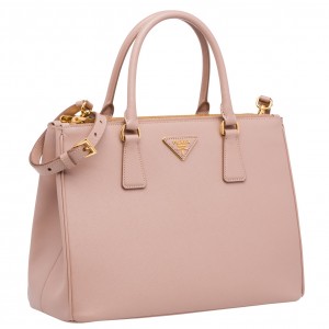 Prada Galleria Medium Bag In Pink Saffiano Leather