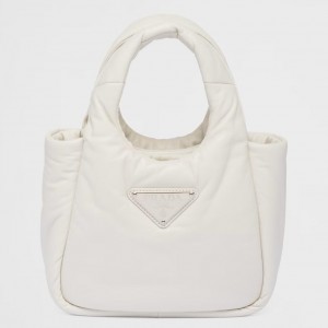 Prada Small Top-handle Bag in White Nappa Leather