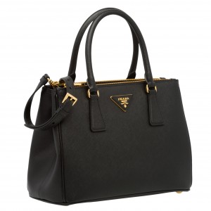 Prada Galleria Small Bag In Black Saffiano Leather