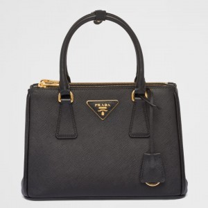 Prada Galleria Small Bag in Black Saffiano Leather