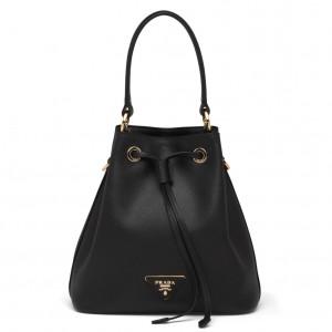 Prada Bucket Bag In Black Saffiano Leather 