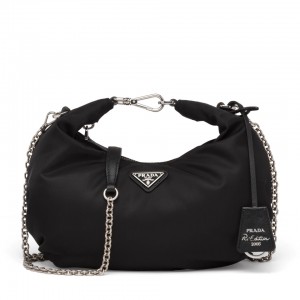 Prada Black Nylon Re-Edition 2006 Hobo Bag