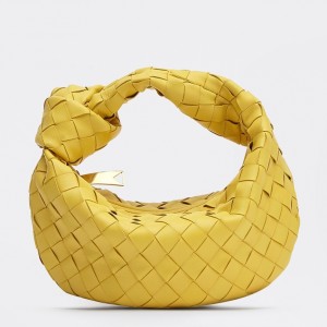 Bottega Veneta BV Jodie Mini Bag In Yellow Intrecciato Lambskin