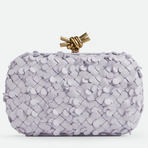 Bottega Veneta Knot Minaudiere Clutch in Oyster Sequins Lambskin