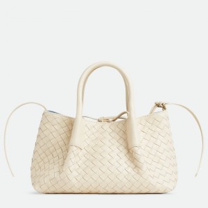 Bottega Veneta Pinacoteca Small Bag in Sea Salt Intrecciato Calfskin