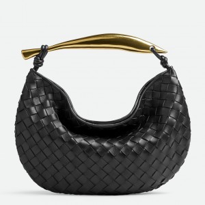 Bottega Veneta Sardine Small Bag In Black Intrecciato Lambskin