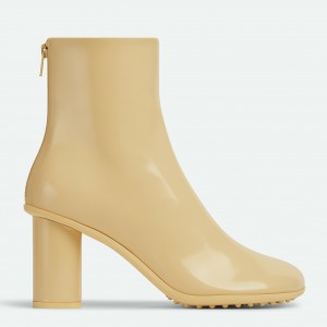 Bottega Veneta Atomic Ankle Boots In Beige Lambskin