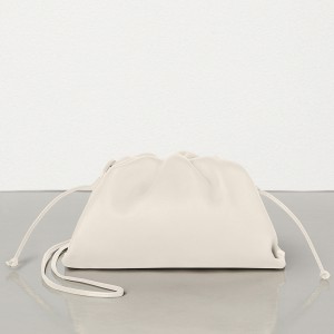 Bottega Veneta Pouch Mini Bag In White Calfskin