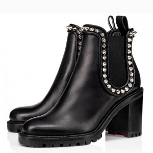 Christian Louboutin Horse Guarda Black Ankle Boots New