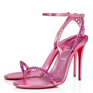 Christian Louboutin So Me 100mm Sandals In Pink Leather