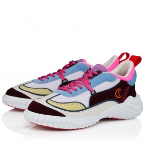 Christian Louboutin Women's Mara Sneakers in White Mesh and Leather