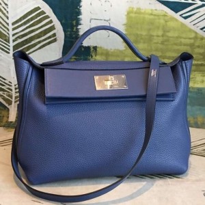 Hermes 24/24 29 Bag In Pink Clemence Calfskin