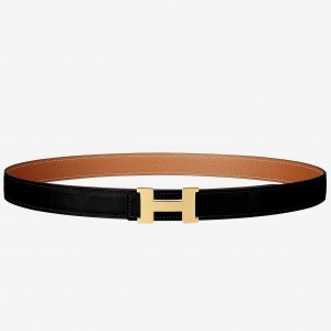 Hermes Mini Constance Belt Buckle & Brown Epsom 24 MM Strap 