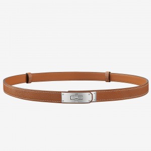 Hermes Kelly Belt In Brown Epsom Leather