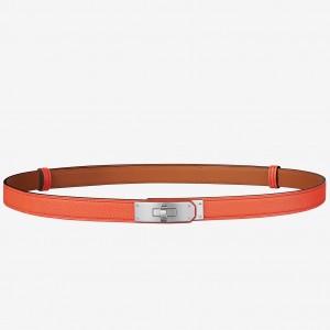 Hermes Kelly Belt In Orange Epsom Leather