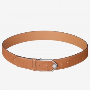 Hermes Brown Licol 40 MM Reversible Leather Belt