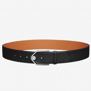 Hermes Black Licol 40 MM Reversible Leather Belt