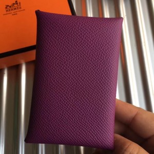 Hermes Anemone Epsom Calvi Card Holder