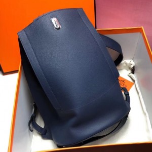 Hermes GR24 Backpack In Navy Everycolor Calfskin