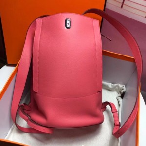 Hermes GR24 Backpack In Pink Everycolor Calfskin