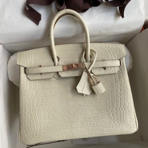 Hermes Birkin 30 Retourne Handmade Bags In Nata Clemence Leather