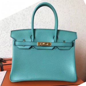 Hermes Lagon Birkin 30cm Clemence Handmade Bag