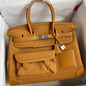 Hermes Cargo Birkin 35cm Limited-edition Bag In Sesame Canvas 