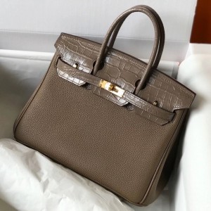 Hermes Touch Birkin 25cm Limited Edition Taupe Bag