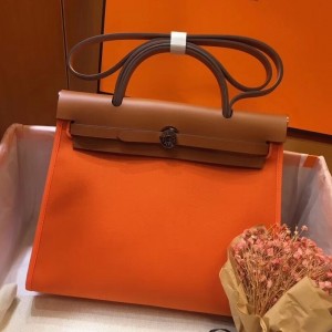 Replica Hermes Evelyne III 29 PM Bag In Orange Clemence Leather