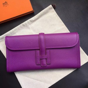 Replica Hermes Jige Elan 29 Clutch In Grey Swift Calfskin