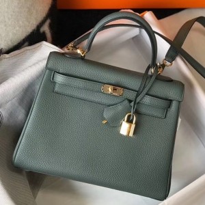 Replica Hermes Kelly Pochette Bag In Blue Glacier Epsom Leather