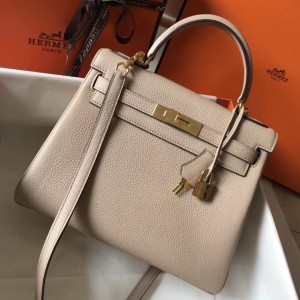 Replica Hermes Vert Amande Clemence Kelly 32cm Retourne Handbag