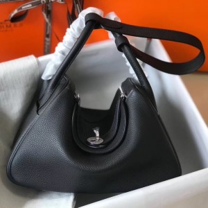 Replica Hermes Lindy 26cm Bag In Gris Tourterelle Clemence With PHW