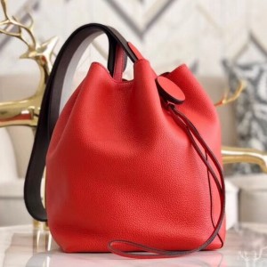 Hermes Licol 17cm Bag In Red Evercolor Calfskin