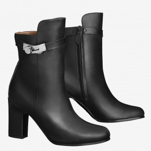 Hermes Noir Joueuse Ankle Boots