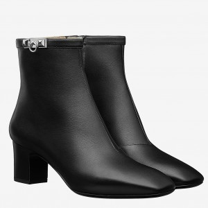 Hermes Black Calfskin Power Low Boot