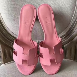 Hermes Pink Epsom Oasis Sandals