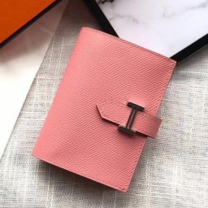 Hermes Bearn Mini Wallet In Rose Confetti Epsom Leather 