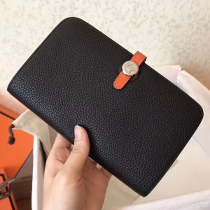 Hermes Dogon Duo Combined Wallet Leather Red 2225122