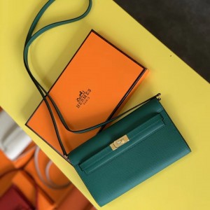 Replica Hermes Dogon Wallet In Malachite Leather Fake At Cheap Price