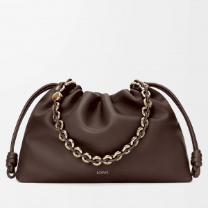 Loewe Large Flamenco Purse in Dark Chestnut Nappa Lambskin