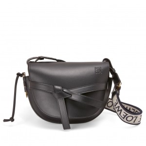 Small Gate bag in soft calfskin and jacquard Tan - LOEWE