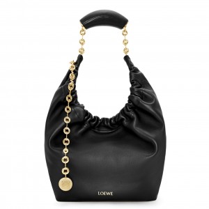 Loewe Small Squeeze Bag in Black Nappa Lambskin